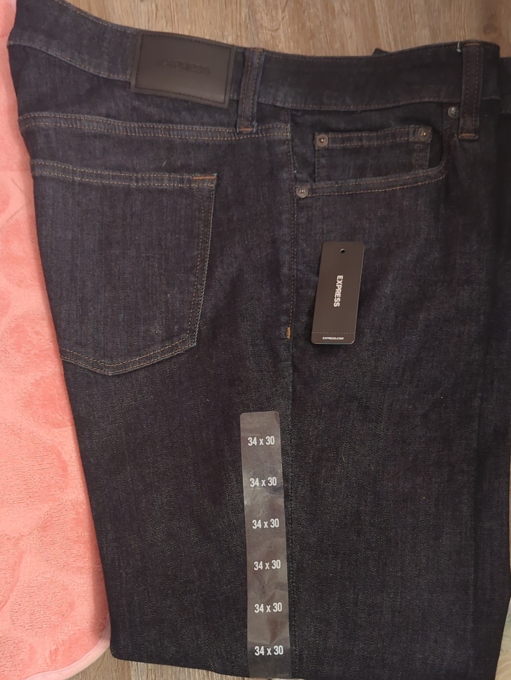Express Men’s Dark Indigo Slim Straight Jeans